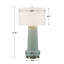 Lampe de table Claudin bleu aqua