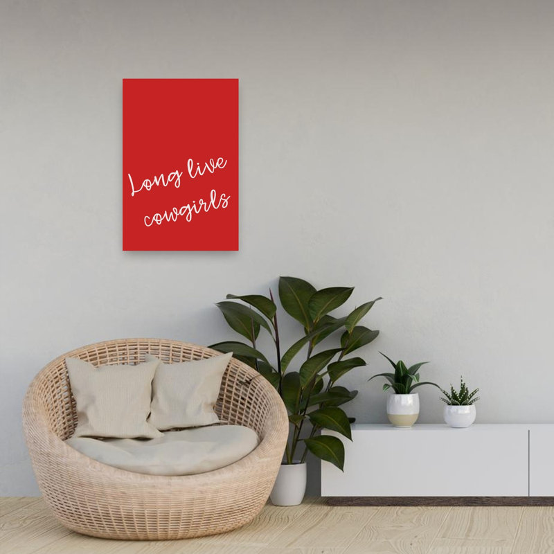 Long Live Cowgirls Rustic Abstract Contemporary Wall Art Print by Jolly And Dash - Wrapped Canvas Print