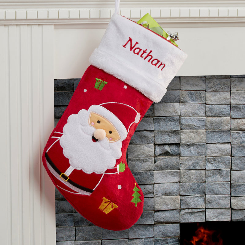 Santa Claus Lane Personalized Stocking, Yes