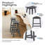 Tabouret de comptoir de cuisine Backless-778717215-773046085