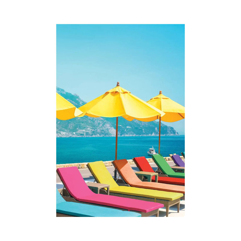Amalfi d’été-reproduction de photo, Toile tendue, Pas de tapis, H 26 po x l 18 po x P 1,5 po