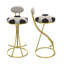 Ensemble de 2 tabourets de bar rembourrés à hauteur de comptoir pour îlot de cuisine en métal