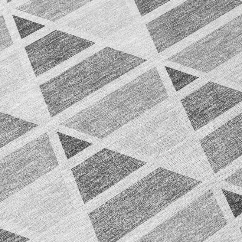 Machine Washable Indoor/Outdoor Chantille ACN2734 Geometric Rug, Gray, 10' x 14'