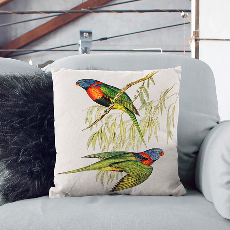 Square Throw Cushion, White, 55cm H x 55cm W x 20cm D
