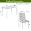 Ensemble de table de salle à manger en bois 5 pièces, ensemble de table de cuisine avec une table rectangulaire et 4 chaises rembourrées, table de salle à manger en bois avec décoration en cristal et ensemble de chaises pour la cuisine-902849422