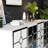 Stylish Console Table, White & Silver, 100% Melamine Coated Particle Board, Thickness: 0.7 inches | Perfect for Entryway & Living Room, Durable & Modern Design-2009194303