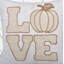 Coussin décoratif brodé LOVE - citrouille beige rustique-124861979