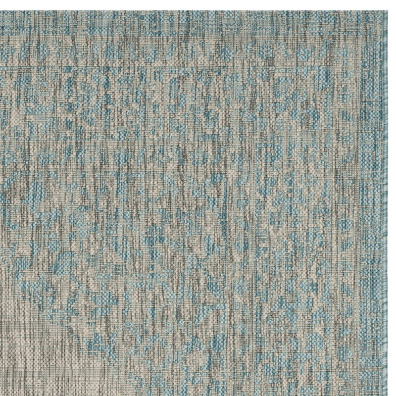 Amedee Performance Oriental Indoor/Outdoor Area Rug, Round 4'