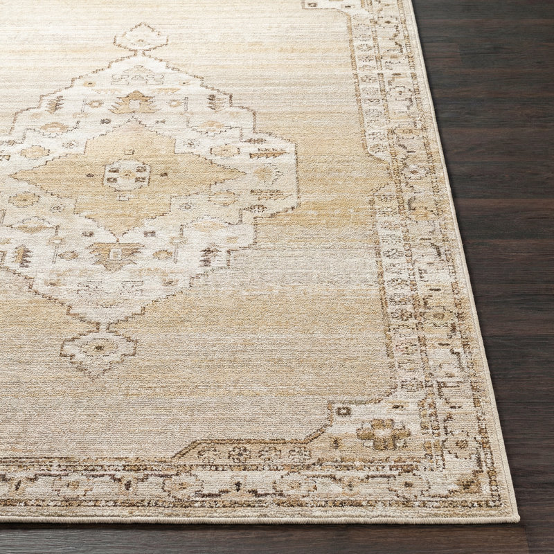 Moroccan Area Rug, Light Grey/Off-White/Dark Brown/Tan, Rectangle 152 x 225 cm