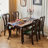 Elegant retro solid wood dining table
