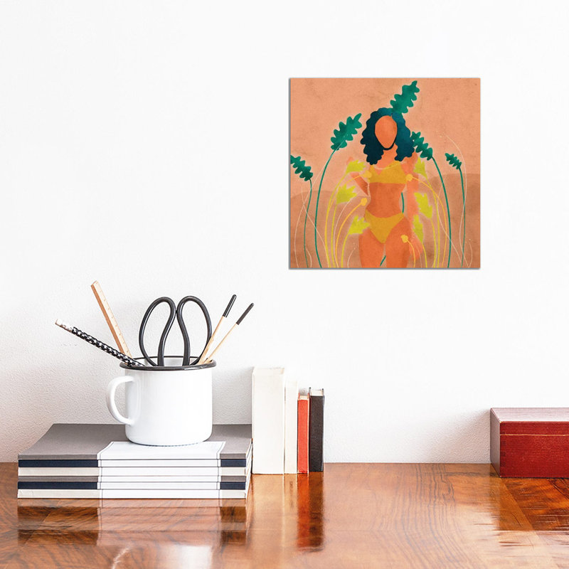 « Paige » par Reyna Noriega-impression, H 12 po x l 12 po x P 0,75 po, Toile tendue, Pas de tapis