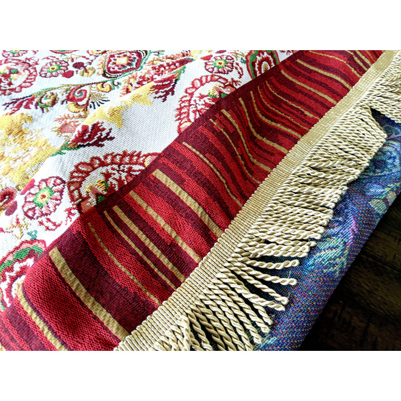 Jacquella Paisley Cotton Blend Tablecloth, 57" W x 84" L