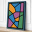 Stained Glass Rhythm Geometric - Wrapped Canvas-1989255432-1989255446