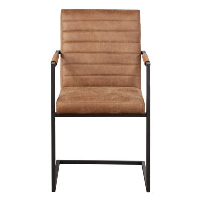 Berkine Upholstered Armchair with Ribbed Back