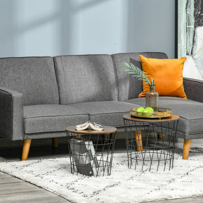 End Tables Set Of 2, Nesting Tables With Storage