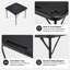 Matériau de panneau noir durable et lisse, conception de rangement pliable pour gagner de la place, table de jeu décontractée pour quatre personnes avec porte-gobelet et plateau intégrés.-136159933-136159932