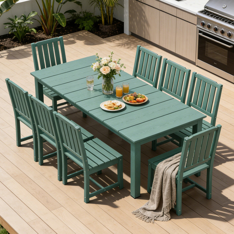 Fauteuil de salle à manger de patio, Bleu