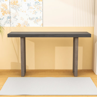 Oak Veneer Console Table