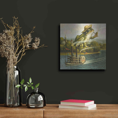 Trinx «Mark Twain» par Dan Craig, art mural en métal, 12 po x 12 po