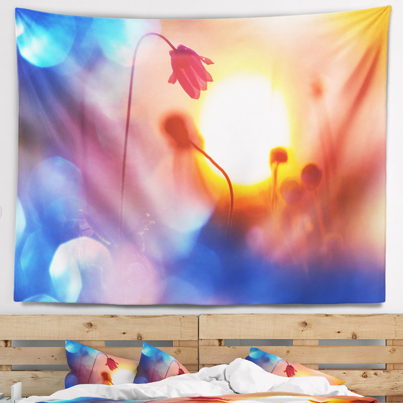 Tapisserie florale, H 50 po x l 60 po