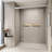 Double Sliding Bathroom Door, 44 - 48 In. X 72 In., Semi-, 1/4" Tempered Glass, , Frame, Scratch- Surface W H Shower Scratch Corners, Adjustable Installation