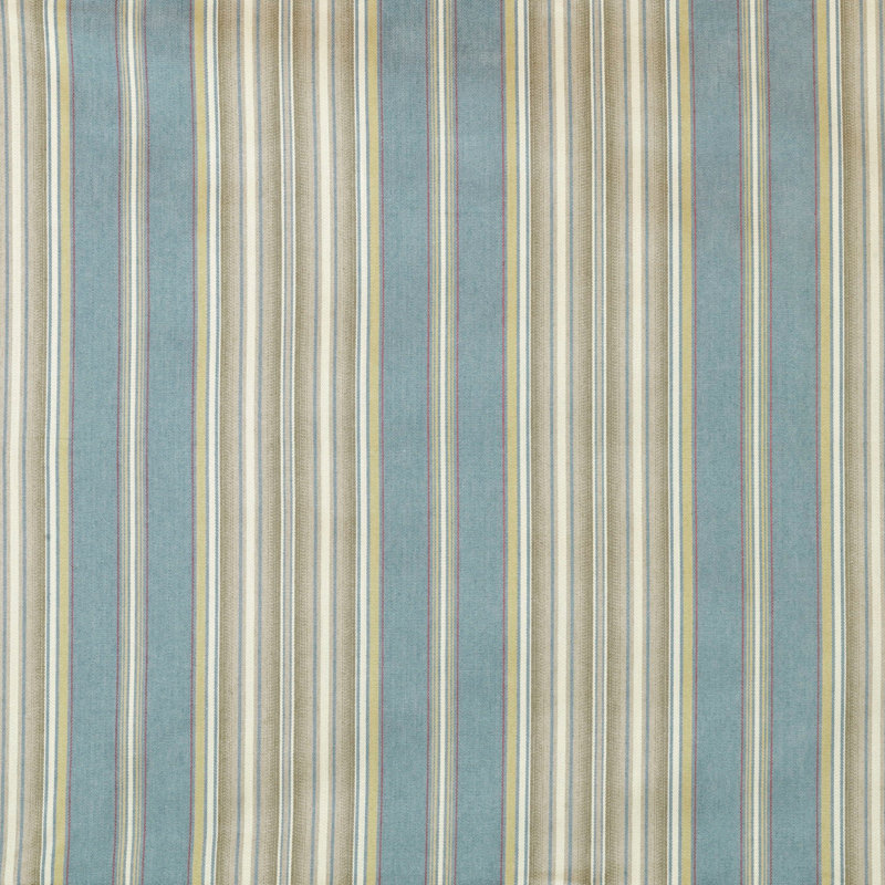 The Winthrop Windsor Stripe Fabric, Aqua/Gold