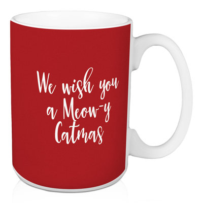 Vous souhaitez une grande tasse à café cats meow-y catmas Gustin