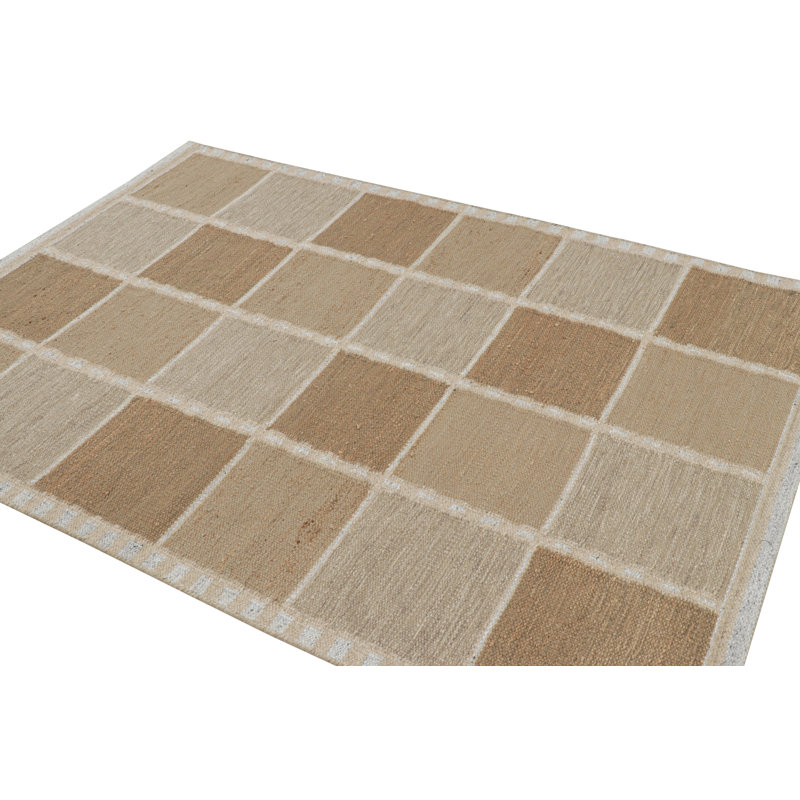 Scandinavian Wool Geometric Area Rug, Rectangle 10' x 14'