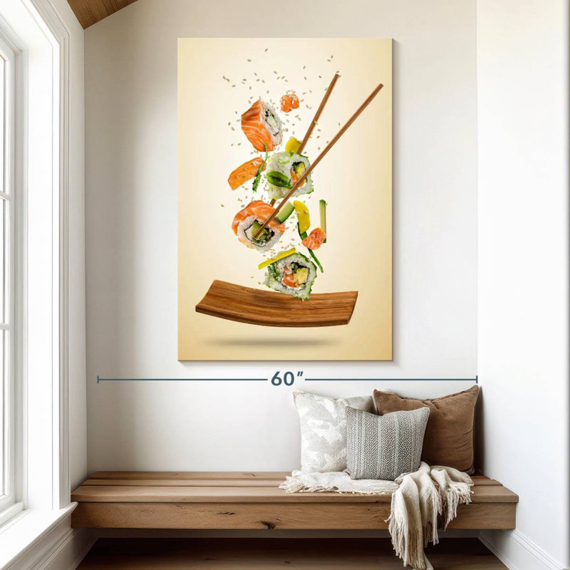 Yarlin Salmon Sushi Rolls, 51" H x 34" W