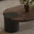 Modern minimalist oval coffee table set