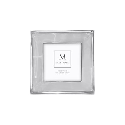 Silver Metal Beveled Picture Frame