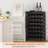 42 Bottle 7-Tier Modular Wine Rack Bamboo Wood Display Shelf with TableTop