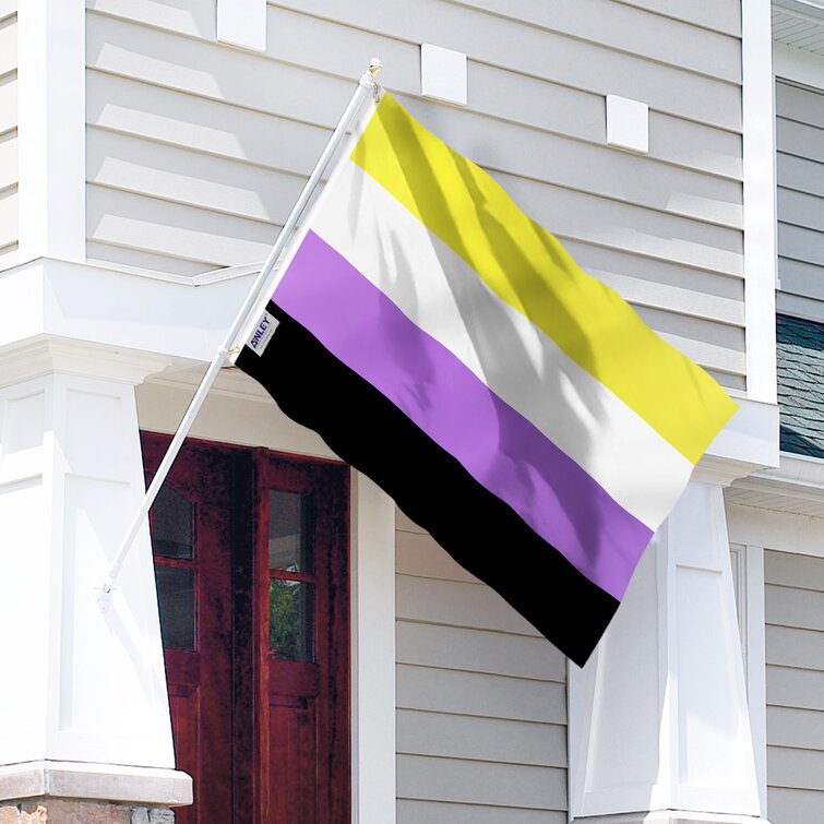 ANLEY Fly Breeze 3x5 Foot Non-Binary Pride Flag - Vivid Color and Fade  proof - Double Stitched - NB Nonbinary Pride LGBT Genderqueer Gender  Identity