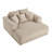 Performance Fabric Chaise Lounge with Thick Armrests and Medium-Firm Seat-125312748