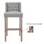 Upholstered 63cm Counter Bar Stools Dining Chairs Set of 2-161199633