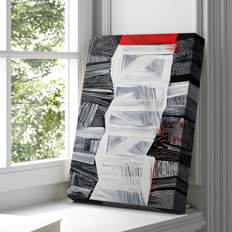 Toile tendue avec châssis abstrait CDXLVI, H 60 po x l 40 po