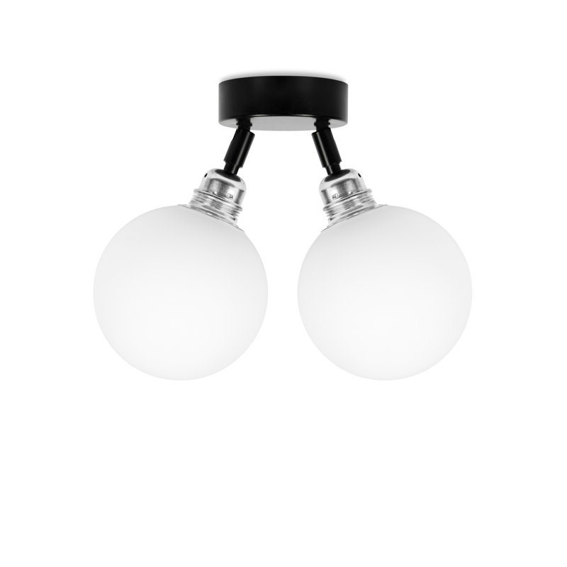Ruithero Flush Mount, Nickel/Black