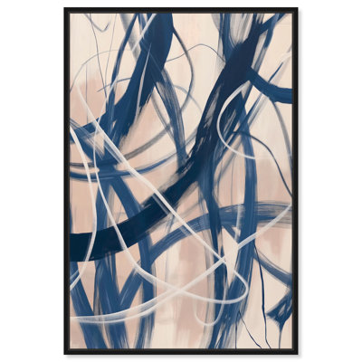 Blue Delaney Canvas Indigo Abstract Art by Art Remedy
