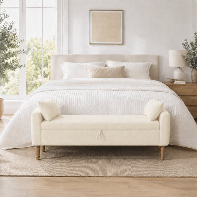 Banc d'appoint avec rangement Classic Boucle Upholstery