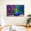 Paon éblouissant sur toile-741558390