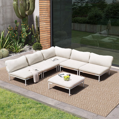 63'' Aluminum Outdoor Patio Sectional (Set of 2)