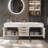 Ensemble de meuble-lavabo moderne flottant 59 "avec lavabo Aro Series