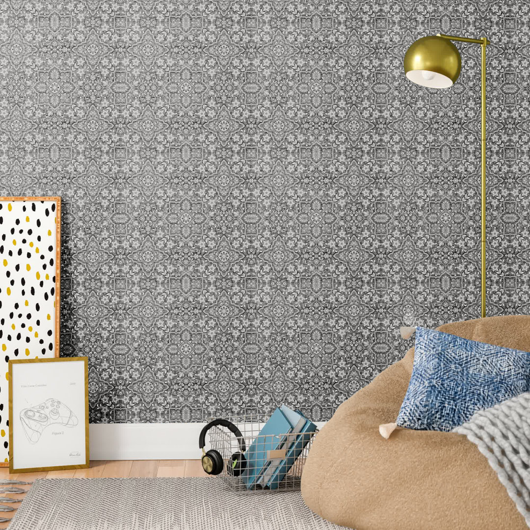 Clayson Floral Roll Charlton Home® 