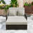 Outdoor 2-Person Recliner Chaise Lounge with Adjustable Backs, Cushions and Weatherproof Cover-2084687913-2084687919