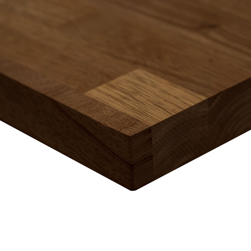 Hevea Prestained Truffle 6 ft. x 25 in. x 1.5 in. Eased Edge Butcher Block Countertop
