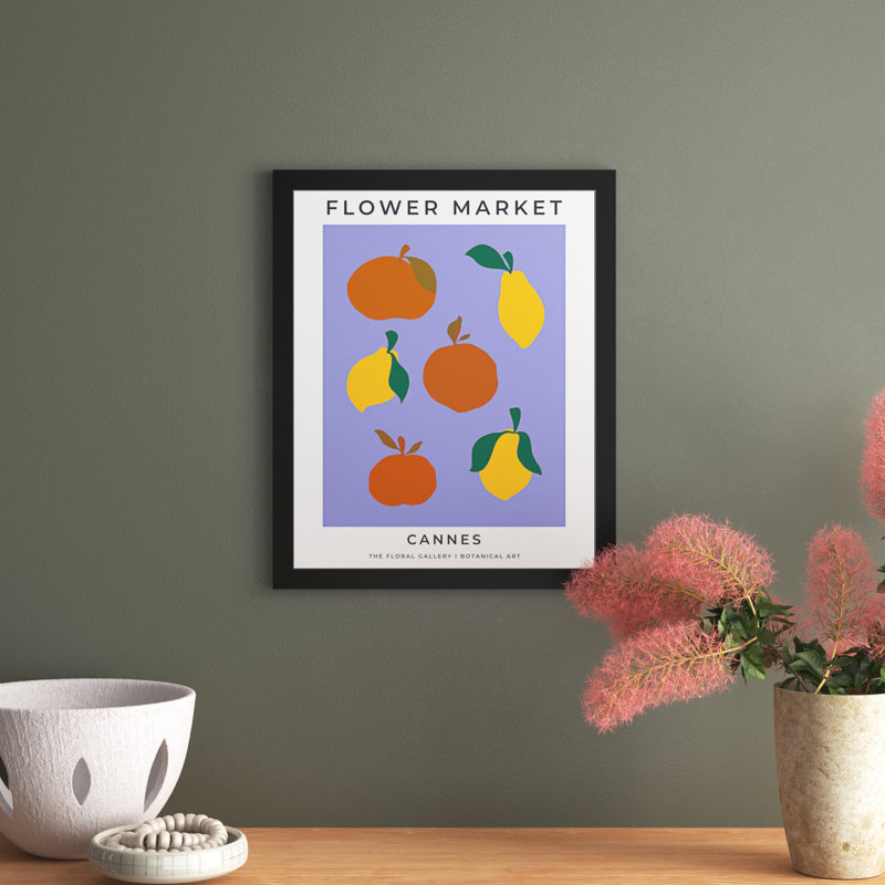 Modern Apples And Lemons by Oliver Gal, Black, 22" H x 18" W