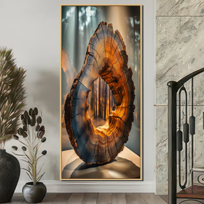«Glenne Amber Wood Slide Ripples Through The Woods II», reproduction d'art sur toile encadrée