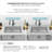 AZUNI Veneti 32" Dual-Mount 50/50 Double Bowl 16-Gauge T304 Stainless Steel Kitchen Sink with Grids, Strainers and Drying Rack