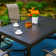 Alyah 6 - Person Metal Patio Dining Set with Extendable Rectangular Table
