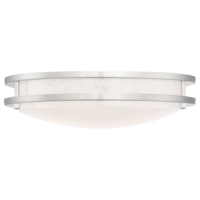 Serife Acrylic Flush Mount, 3.5" H x 12" W x 12" D